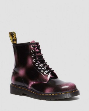 Dr Martens 1460 Distressed Leather Men Lace Up Boots Pink | USA-419258