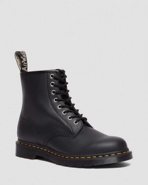 Dr Martens 1460 Genix Nappa Reclaimed Leather Women Lace Up Boots Black | USA-462983