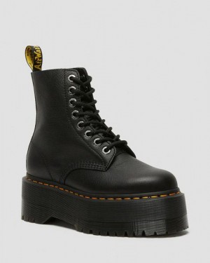 Dr Martens 1460 Max Leather Men Platform Boots Black | USA-765312