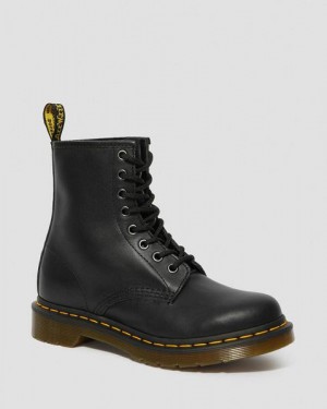 Dr Martens 1460 Nappa Leather Women Lace Up Boots Black | USA-493570