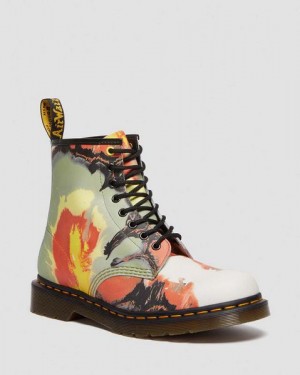 Dr Martens 1460 Tate 'Volcanic Flare' Leather Women Lace Up Boots Multicolor | USA-342678