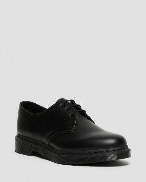 Dr Martens 1461 Mono Smooth Leather Men Oxford Shoes Black | USA-752089