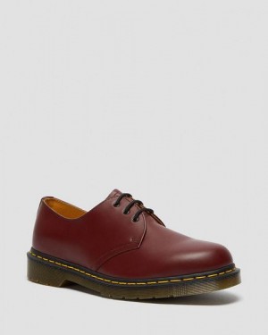 Dr Martens 1461 Smooth Leather Men Oxford Shoes Pink / Red | USA-310947