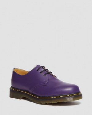 Dr Martens 1461 Smooth Leather Men Oxford Shoes Purple | USA-358941