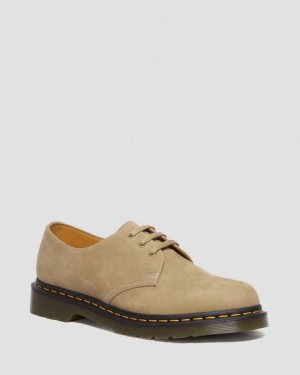 Dr Martens 1461 Tumbled Nubuck Leather Women Oxford Shoes Brown | USA-417630