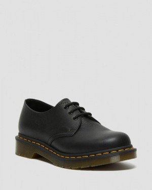 Dr Martens 1461 Virginia Leather Women Oxford Shoes Black | USA-954871