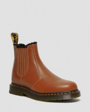 Dr Martens 2976 DM's Wintergrip Leather Women Chelsea Boots Brown | USA-758430