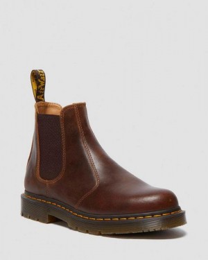 Dr Martens 2976 Slip Resistant Parker Life Shield Women Chelsea Boots Dark Brown | USA-295074