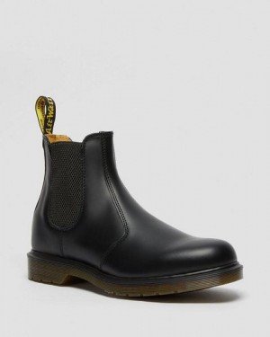 Dr Martens 2976 Smooth Leather Men Chelsea Boots Black | USA-234958