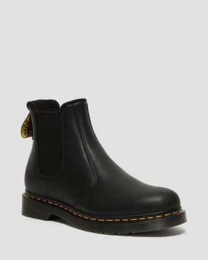 Dr Martens 2976 Warmwair Leather Men Chelsea Boots Black | USA-752036