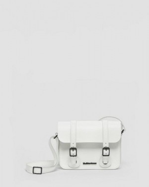 Dr Martens 7 Inch Leather Women Crossbody Bags White | USA-790283