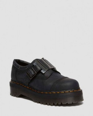 Dr Martens 8053 Quad Hinge Platform Women Casual Shoes Black / Yellow | USA-735160