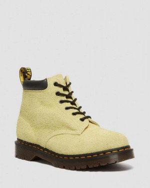 Dr Martens 939 Ben Suede Padded Collar Women Lace Up Boots Yellow | USA-354187