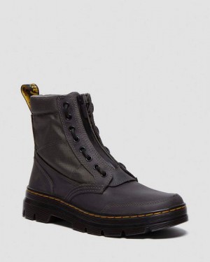 Dr Martens Combs Jungle Zip Women Casual Boots Grey | USA-682531