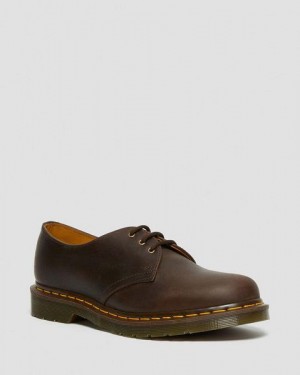 Dr Martens Crazy Horse Leather Oxford Women 1461 Shoes Brown | USA-673185