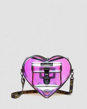 Dr Martens Heart Shaped Iridescent Transparent Accessories Backpack Multicolor / Black | USA-982530