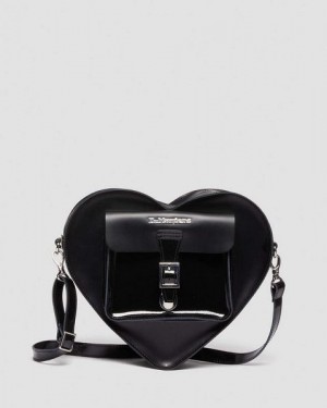 Dr Martens Heart Shaped Leather Accessories Backpack Black | USA-654970