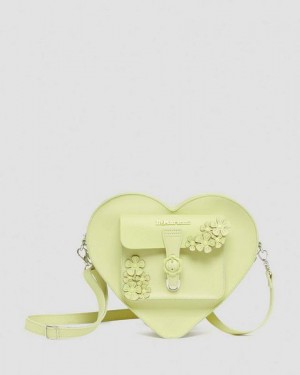 Dr Martens Heart Shaped Leather Accessories Backpack Light Green | USA-16429