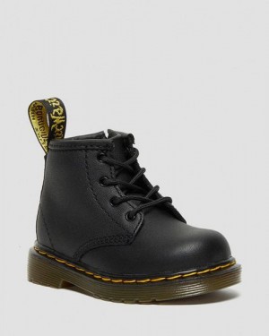 Dr Martens Infant 1460 Softy T Leather Kids' Lace Up Boots Black | USA-930765