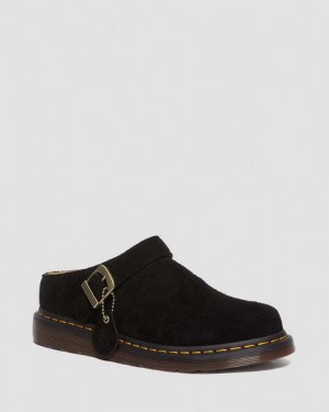 Dr Martens Isham Desert Oasis Suede Men Mules Black | USA-265479