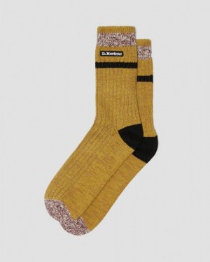 Dr Martens Marl Organic Accessories Socks Yellow | USA-897516