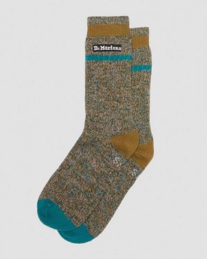 Dr Martens Marl Organic Accessories Socks Grey Brown | USA-710634