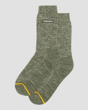 Dr Martens Merino Organic Cotton Blend Men Socks Khaki | USA-594682