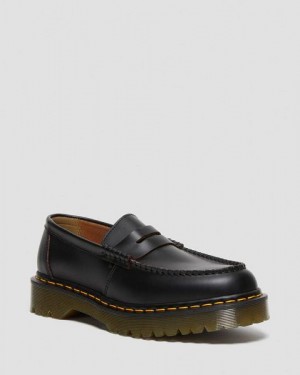 Dr Martens Penton Bex Made in England Quilon Leather Men Loafers Black | USA-345108