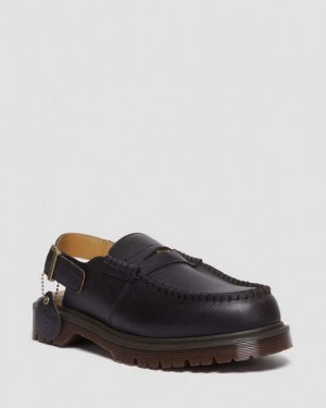 Dr Martens Penton Westminster Leather Slingback Men Mules Black | USA-546728