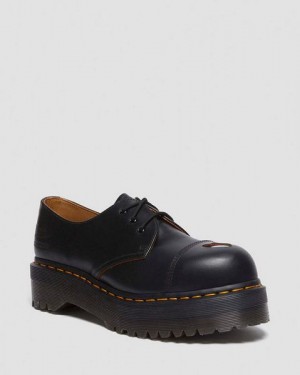 Dr Martens Platform MADEME Leather Oxford Women 1461 Shoes Black | USA-529401