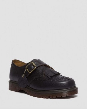 Dr Martens Ramsey Westminster Leather Men Buckle Shoes Black | USA-81365