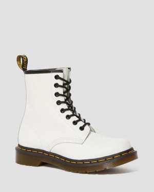 Dr Martens Smooth Leather Lace Up Women 1460 Boots White | USA-641735