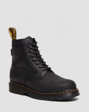 Dr Martens Trinity Wintergrip Waterproof Women 1460 Boots Black | USA-36185