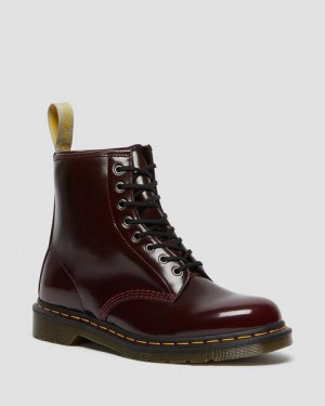 Dr Martens Vegan 1460 Men Lace Up Boots Pink / Red | USA-638749