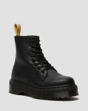 Dr Martens Vegan Jadon II Mono Women Platform Boots Black | USA-790234