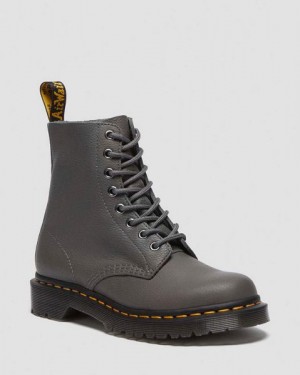 Dr Martens Virginia Leather Women 1460 Boots Grey | USA-103296