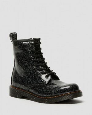 Dr Martens Youth 1460 Glitter Kids' Lace Up Boots Black | USA-415296