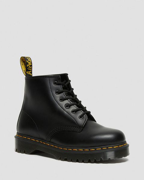 Dr Martens 101 Bex Smooth Leather Men Ankle Boots Black | USA-491768