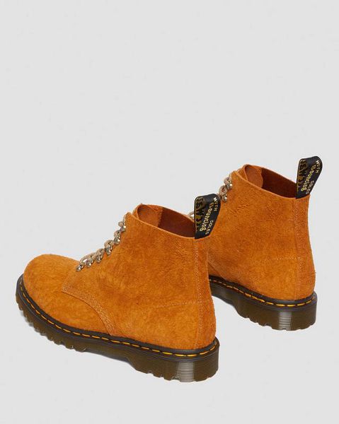 Dr Martens 101 Made in England Hardware Suede Women Ankle Boots Yellow | USA-746801