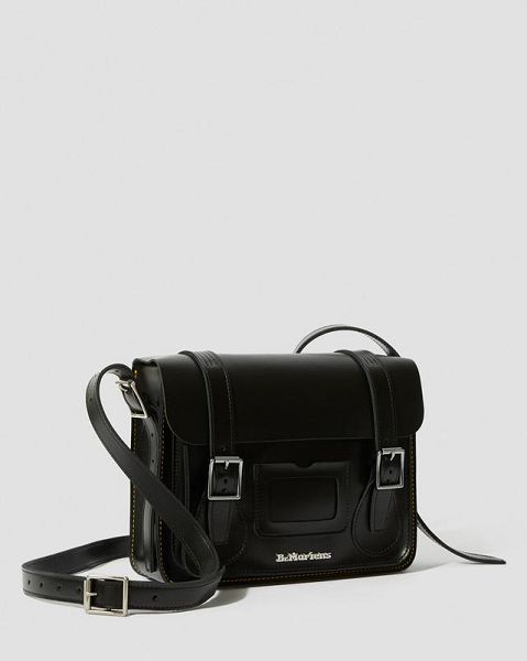 Dr Martens 11 inch Leather Accessories Messenger Bags Black | USA-392571