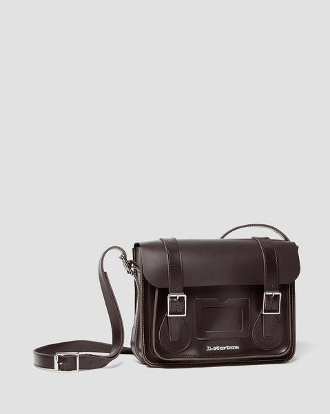 Dr Martens 11 inch Leather Accessories Messenger Bags Burgundy | USA-837512