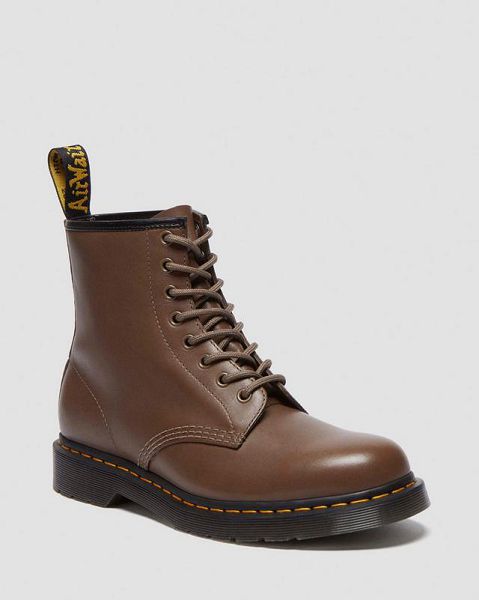 Dr Martens 1460 Artimus Leather Men Lace Up Boots Khaki | USA-198726