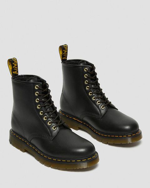 Dr Martens 1460 DM's Wintergrip Leather Men Lace Up Boots Black | USA-347501