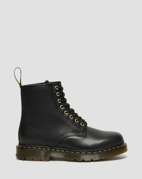 Dr Martens 1460 DM's Wintergrip Leather Men Lace Up Boots Black | USA-347501