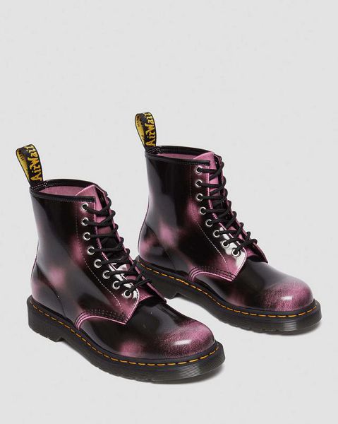 Dr Martens 1460 Distressed Leather Men Lace Up Boots Pink | USA-419258