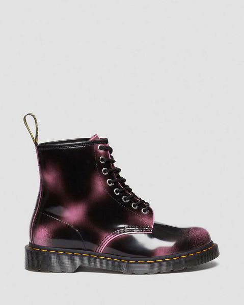 Dr Martens 1460 Distressed Leather Men Lace Up Boots Pink | USA-419258