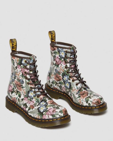 Dr Martens 1460 English Garden Leather Men Lace Up Boots Multicolor | USA-962351