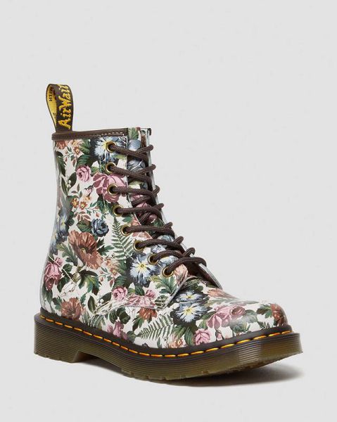 Dr Martens 1460 English Garden Leather Men Lace Up Boots Multicolor | USA-962351