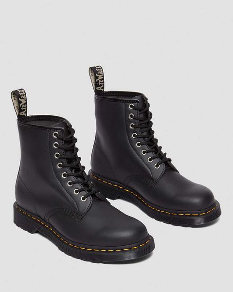 Dr Martens 1460 Genix Nappa Reclaimed Leather Women Lace Up Boots Black | USA-462983