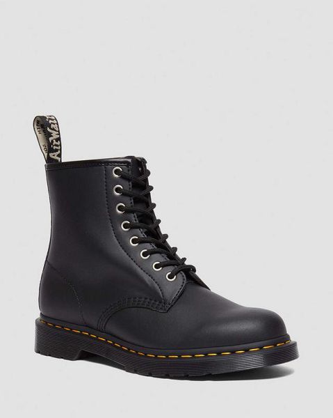 Dr Martens 1460 Genix Nappa Reclaimed Leather Women Lace Up Boots Black | USA-462983